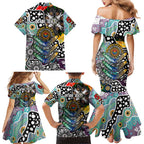 Personalised Magpies AFL Celebrating 50 Years of Naidoc Family Matching Mermaid Dress and Hawaiian Shirt NAIDOC Week 2025 Aboriginal