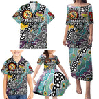 Personalised Magpies AFL Celebrating 50 Years of Naidoc Family Matching Puletasi and Hawaiian Shirt NAIDOC Week 2025 Aboriginal