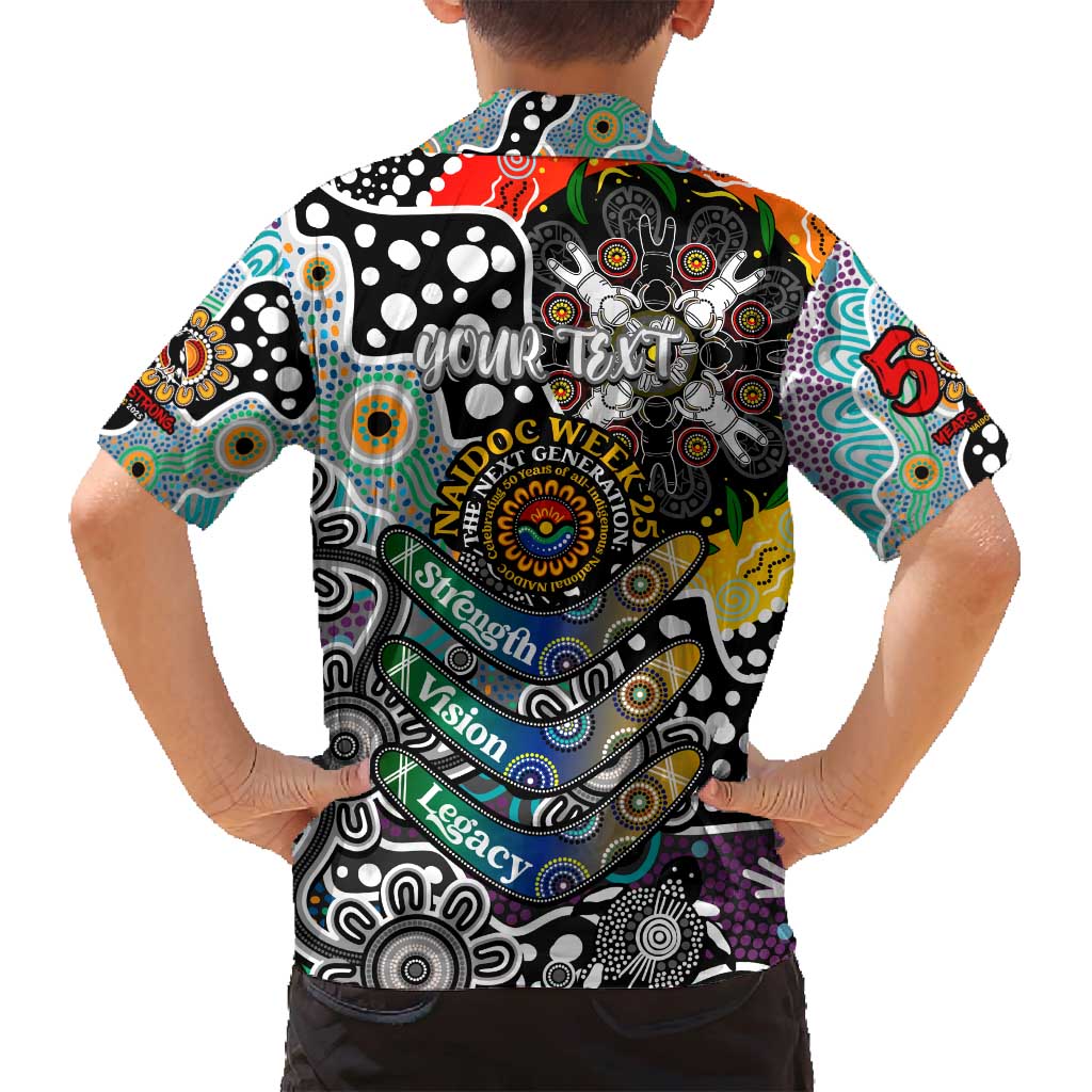 Personalised Magpies AFL Celebrating 50 Years of Naidoc Family Matching Puletasi and Hawaiian Shirt NAIDOC Week 2025 Aboriginal