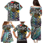 Personalised Magpies AFL Celebrating 50 Years of Naidoc Family Matching Puletasi and Hawaiian Shirt NAIDOC Week 2025 Aboriginal