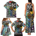 Personalised Magpies AFL Celebrating 50 Years of Naidoc Family Matching Tank Maxi Dress and Hawaiian Shirt NAIDOC Week 2025 Aboriginal