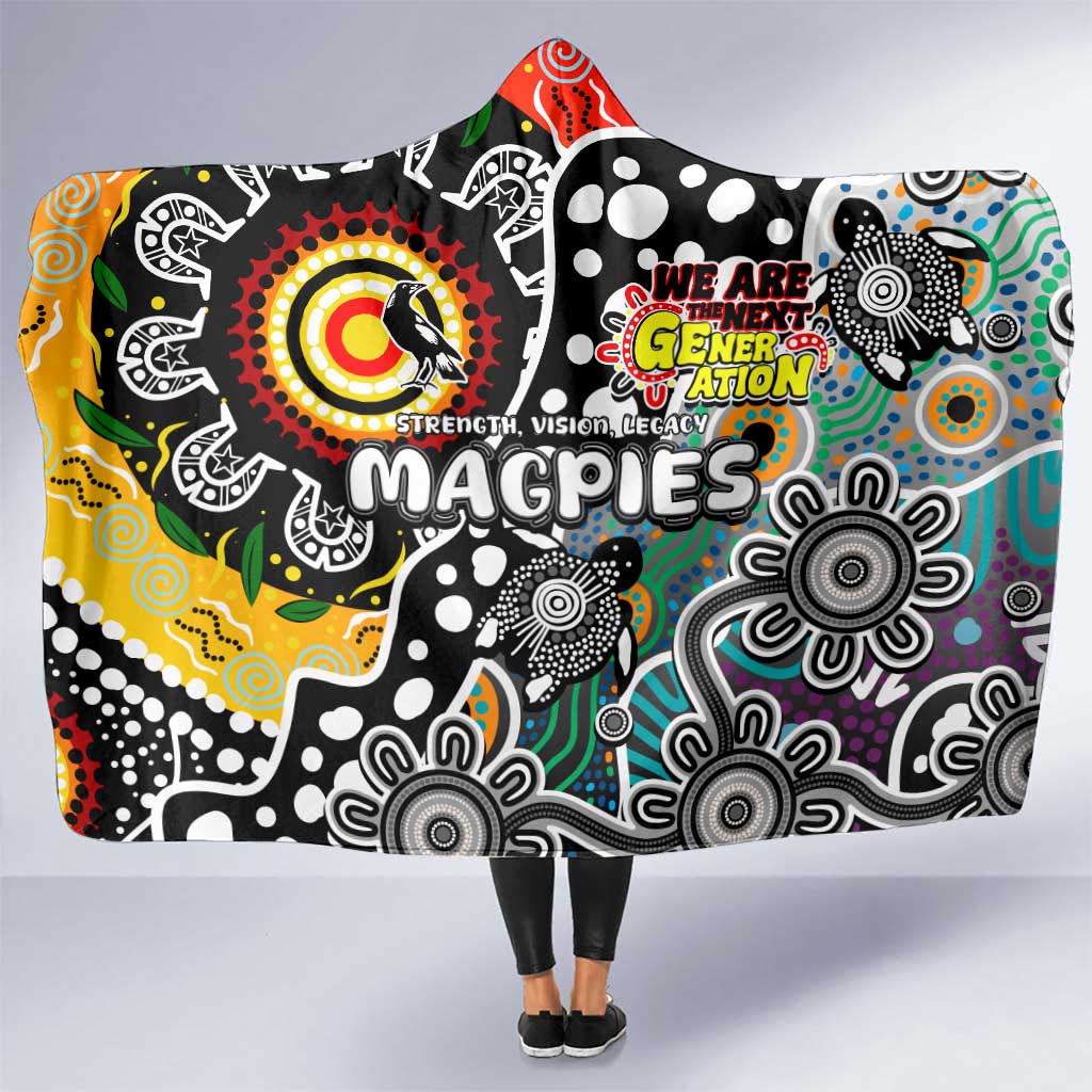 Magpies AFL Celebrating 50 Years of Naidoc Hooded Blanket NAIDOC Week 2025 Aboriginal
