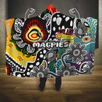 Magpies AFL Celebrating 50 Years of Naidoc Hooded Blanket NAIDOC Week 2025 Aboriginal
