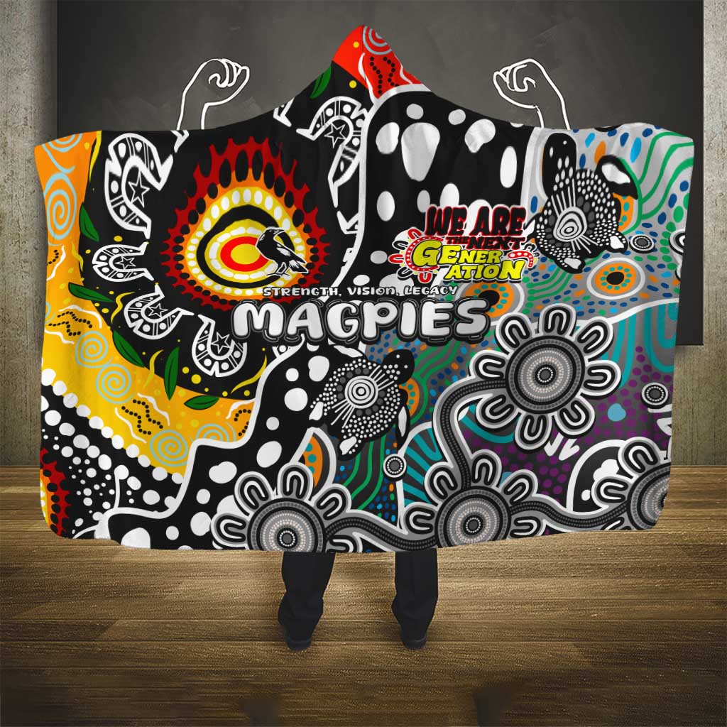 Magpies AFL Celebrating 50 Years of Naidoc Hooded Blanket NAIDOC Week 2025 Aboriginal