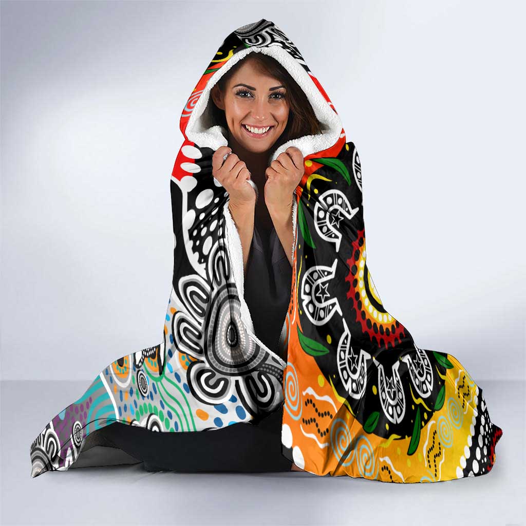 Magpies AFL Celebrating 50 Years of Naidoc Hooded Blanket NAIDOC Week 2025 Aboriginal
