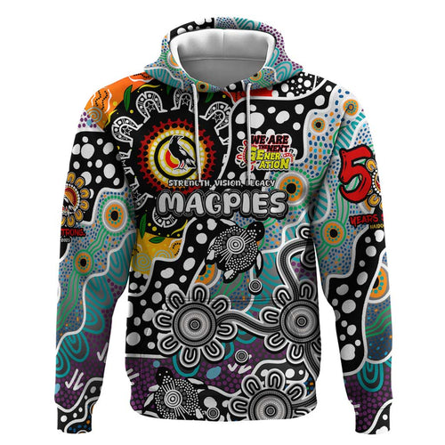 Personalised Magpies AFL Celebrating 50 Years of Naidoc Hoodie NAIDOC Week 2025 Aboriginal