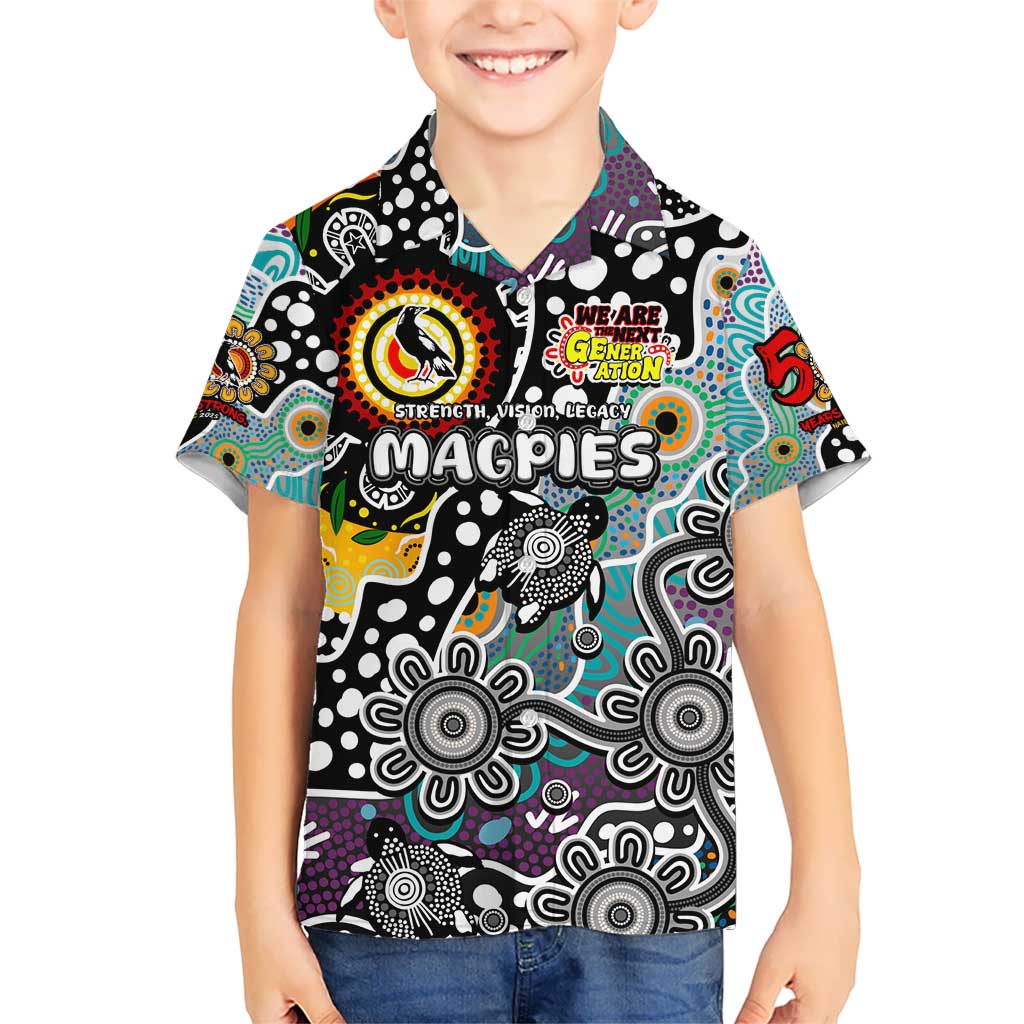 Personalised Magpies AFL Celebrating 50 Years of Naidoc Kid Hawaiian Shirt NAIDOC Week 2025 Aboriginal