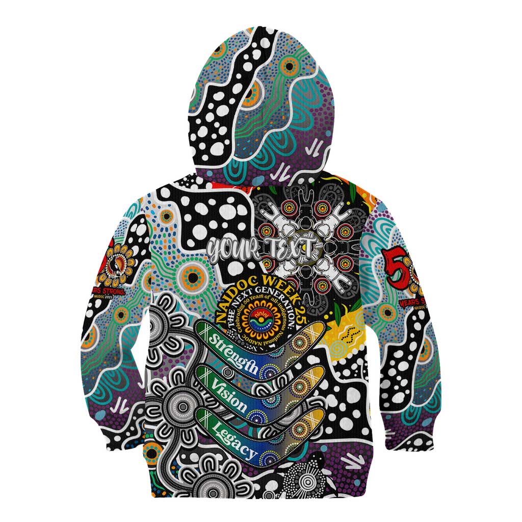 Personalised Magpies AFL Celebrating 50 Years of Naidoc Kid Hoodie NAIDOC Week 2025 Aboriginal