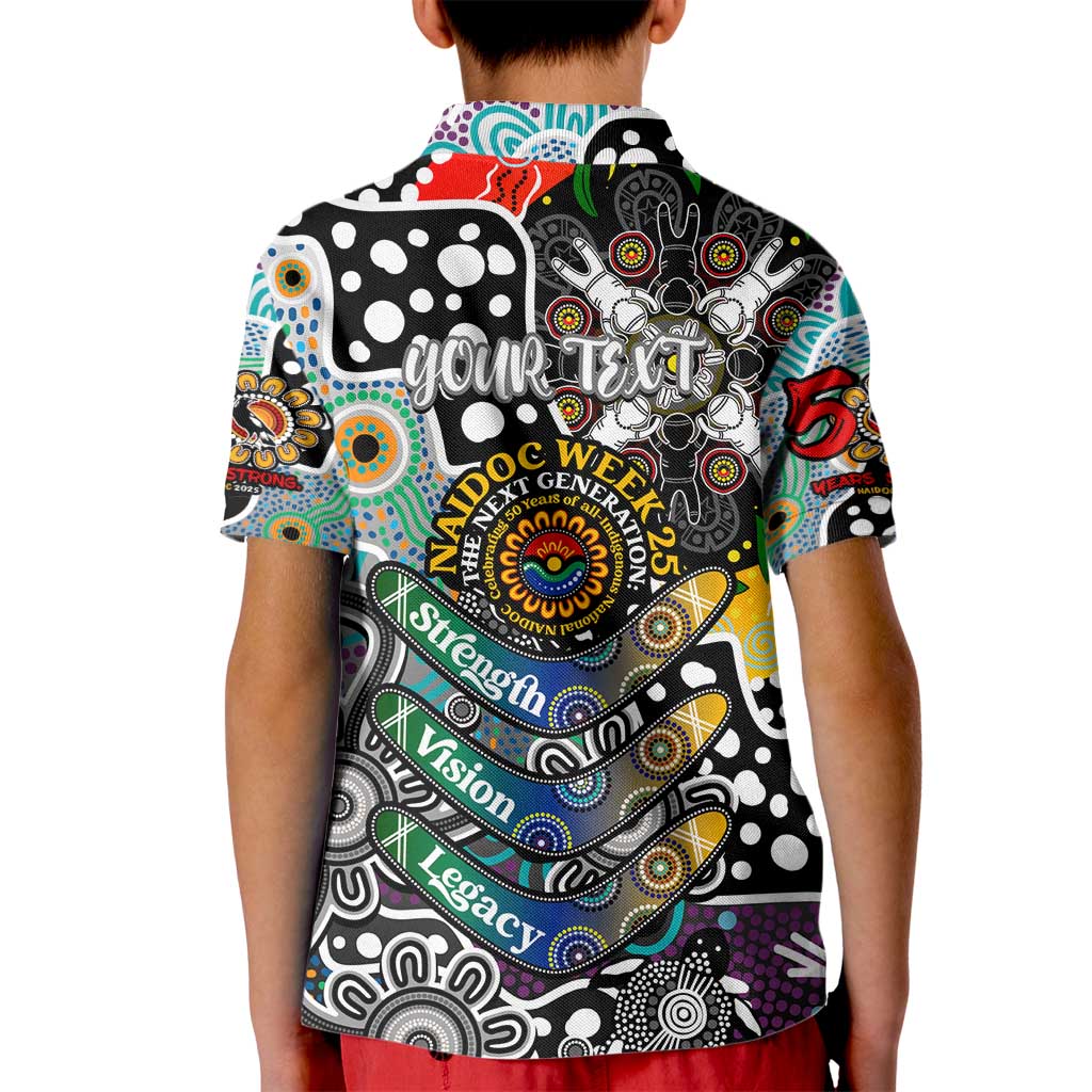 Personalised Magpies AFL Celebrating 50 Years of Naidoc Kid Polo Shirt NAIDOC Week 2025 Aboriginal