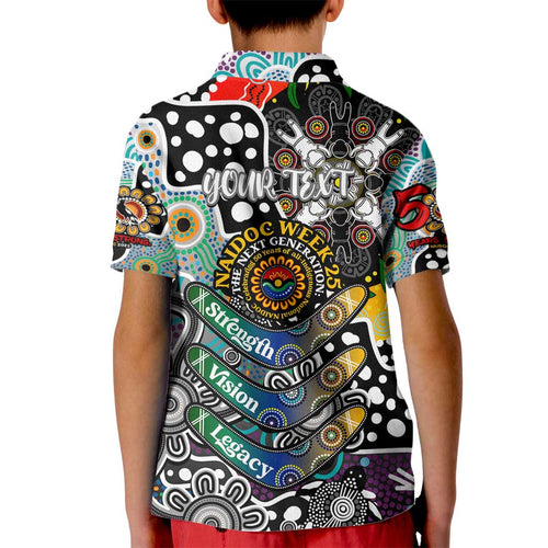 Personalised Magpies AFL Celebrating 50 Years of Naidoc Kid Polo Shirt NAIDOC Week 2025 Aboriginal
