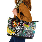 Magpies AFL Celebrating 50 Years of Naidoc Leather Tote Bag NAIDOC Week 2025 Aboriginal