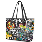 Magpies AFL Celebrating 50 Years of Naidoc Leather Tote Bag NAIDOC Week 2025 Aboriginal