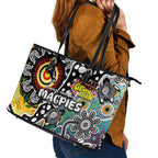 Magpies AFL Celebrating 50 Years of Naidoc Leather Tote Bag NAIDOC Week 2025 Aboriginal