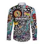 Personalised Magpies AFL Celebrating 50 Years of Naidoc Long Sleeve Button Shirt NAIDOC Week 2025 Aboriginal