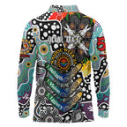 Personalised Magpies AFL Celebrating 50 Years of Naidoc Long Sleeve Polo Shirt NAIDOC Week 2025 Aboriginal