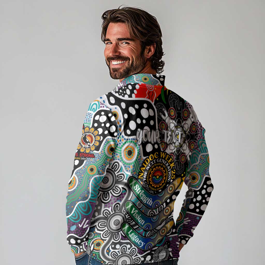 Personalised Magpies AFL Celebrating 50 Years of Naidoc Long Sleeve Polo Shirt NAIDOC Week 2025 Aboriginal