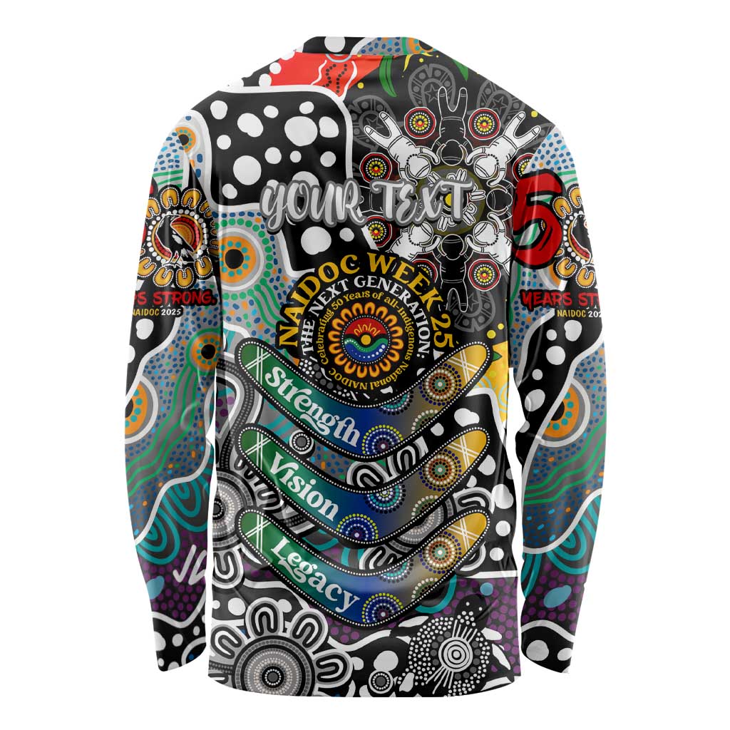 Personalised Magpies AFL Celebrating 50 Years of Naidoc Long Sleeve Shirt NAIDOC Week 2025 Aboriginal