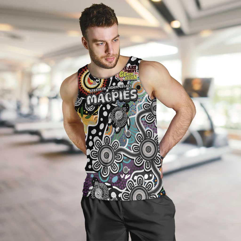 Personalised Magpies AFL Celebrating 50 Years of Naidoc Men Tank Top NAIDOC Week 2025 Aboriginal
