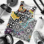 Personalised Magpies AFL Celebrating 50 Years of Naidoc Men Tank Top NAIDOC Week 2025 Aboriginal