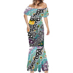 Personalised Magpies AFL Celebrating 50 Years of Naidoc Mermaid Dress NAIDOC Week 2025 Aboriginal
