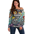 Personalised Magpies AFL Celebrating 50 Years of Naidoc Off Shoulder Sweater NAIDOC Week 2025 Aboriginal