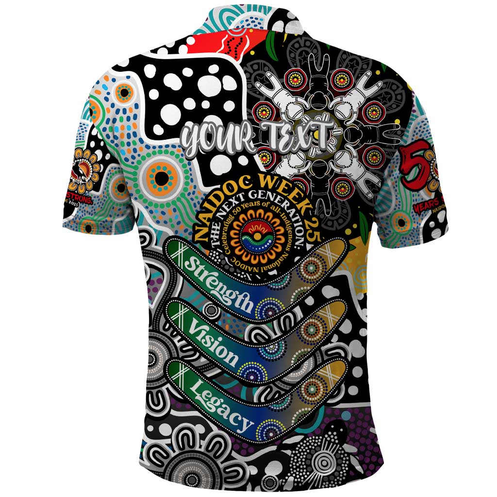 Personalised Magpies AFL Celebrating 50 Years of Naidoc Polo Shirt NAIDOC Week 2025 Aboriginal