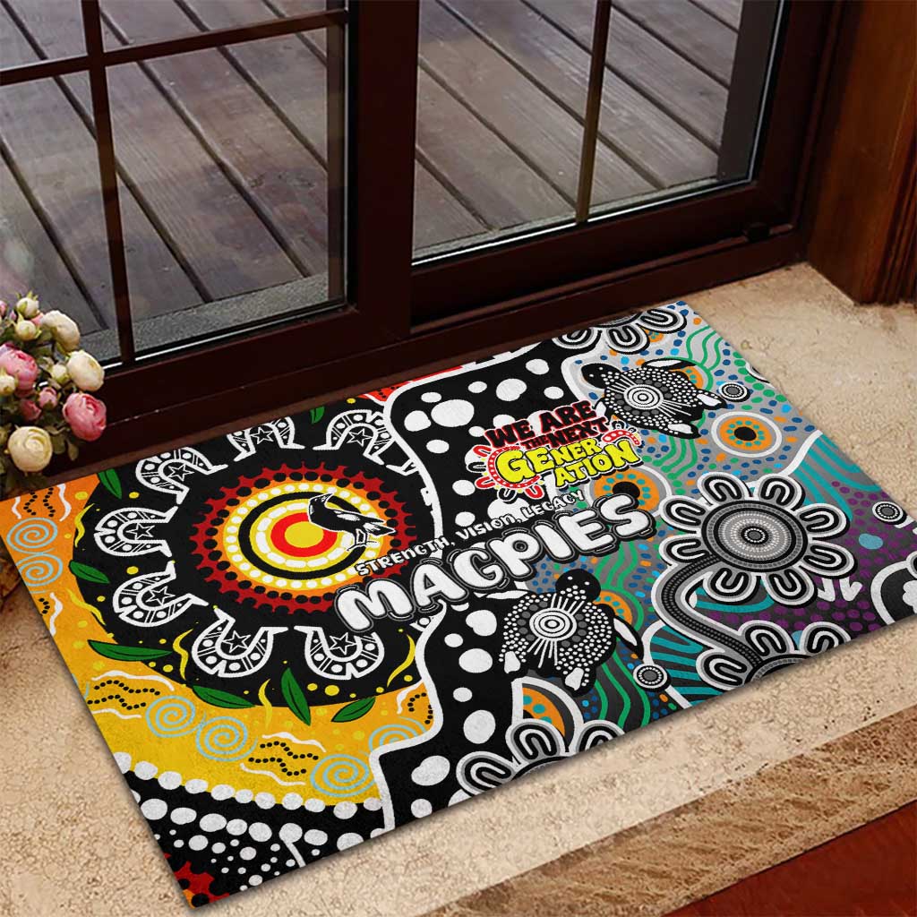 Magpies AFL Celebrating 50 Years of Naidoc Rubber Doormat NAIDOC Week 2025 Aboriginal
