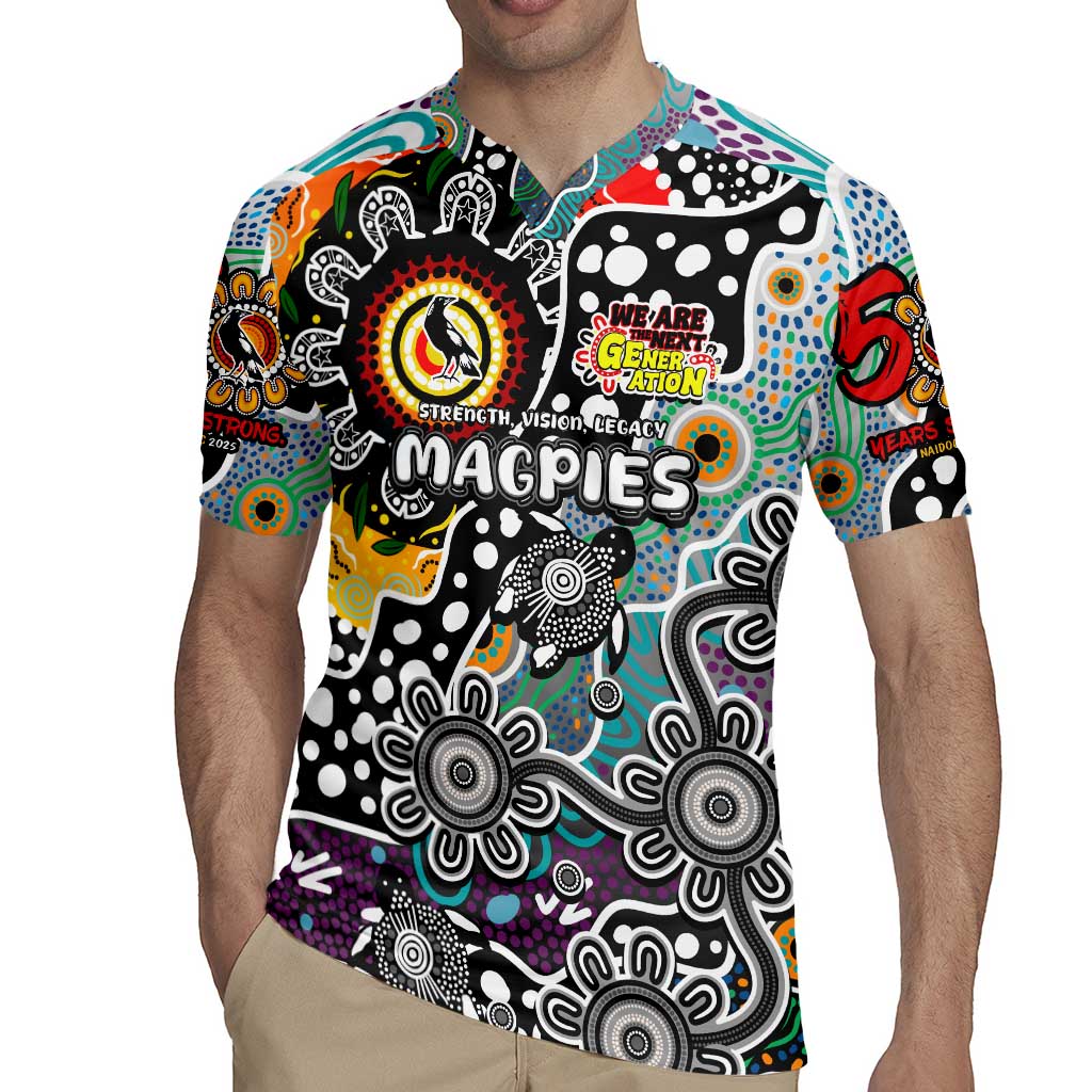 Personalised Magpies AFL Celebrating 50 Years of Naidoc Rugby Jersey NAIDOC Week 2025 Aboriginal