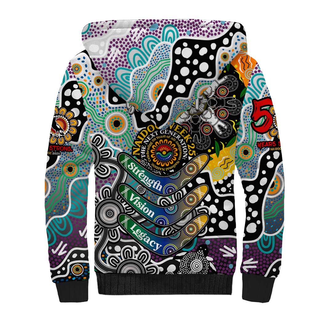 Personalised Magpies AFL Celebrating 50 Years of Naidoc Sherpa Hoodie NAIDOC Week 2025 Aboriginal