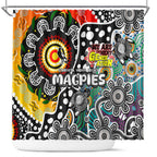 Magpies AFL Celebrating 50 Years of Naidoc Shower Curtain NAIDOC Week 2025 Aboriginal