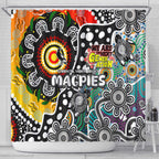 Magpies AFL Celebrating 50 Years of Naidoc Shower Curtain NAIDOC Week 2025 Aboriginal