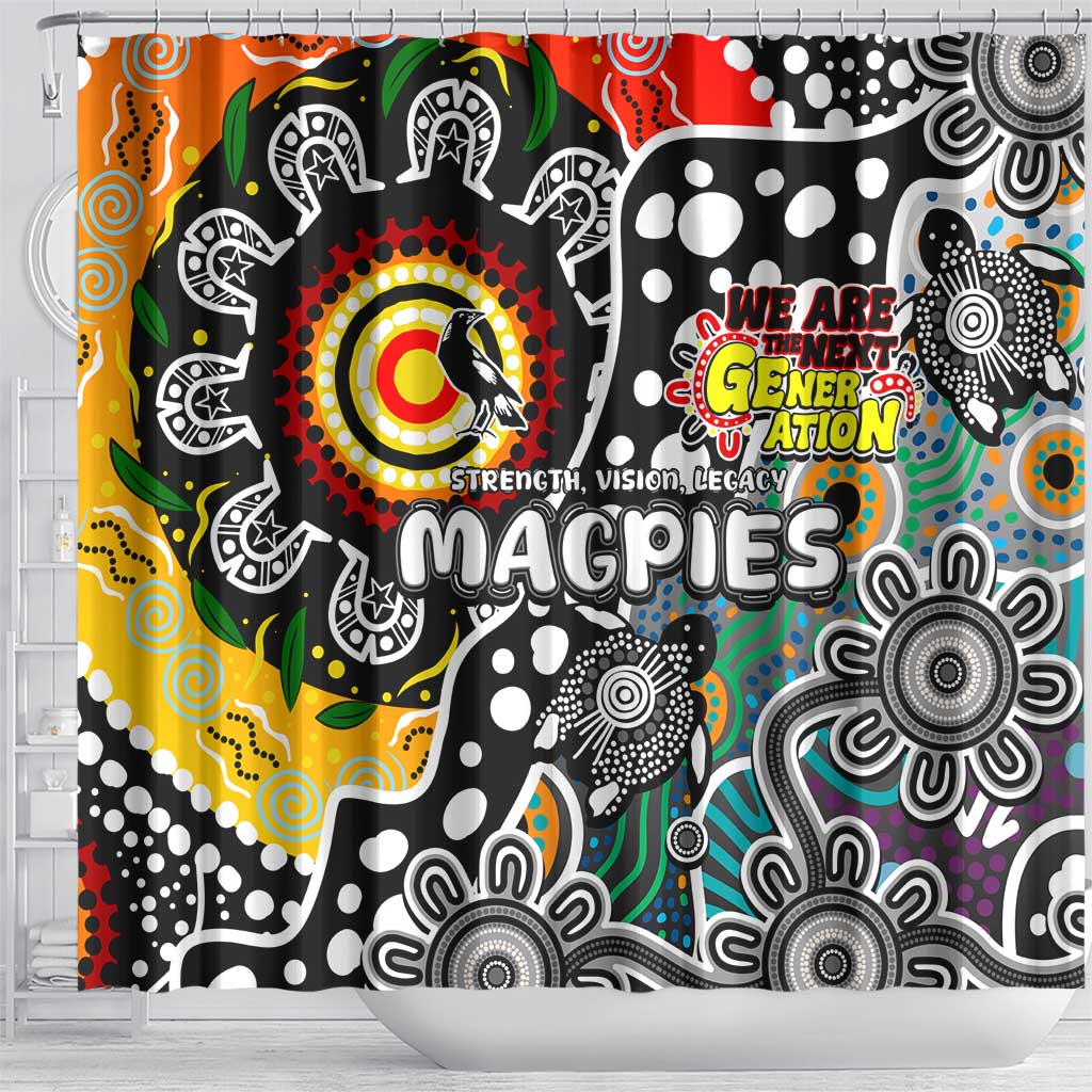 Magpies AFL Celebrating 50 Years of Naidoc Shower Curtain NAIDOC Week 2025 Aboriginal