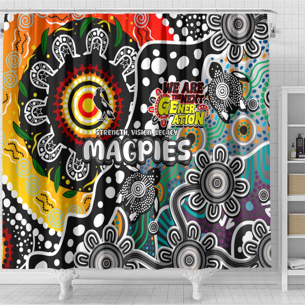 Magpies AFL Celebrating 50 Years of Naidoc Shower Curtain NAIDOC Week 2025 Aboriginal
