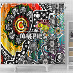 Magpies AFL Celebrating 50 Years of Naidoc Shower Curtain NAIDOC Week 2025 Aboriginal