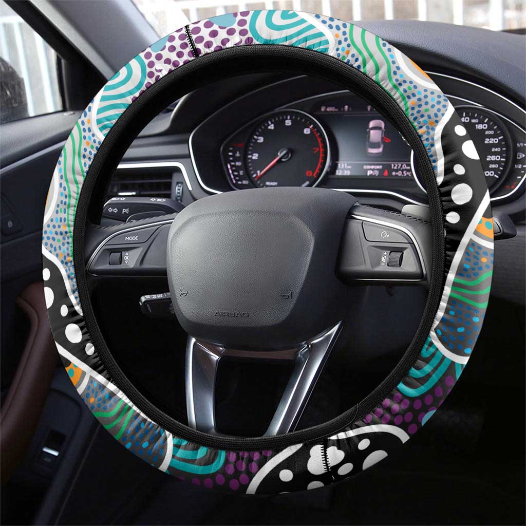 Magpies AFL Celebrating 50 Years of Naidoc Steering Wheel Cover NAIDOC Week 2025 Aboriginal
