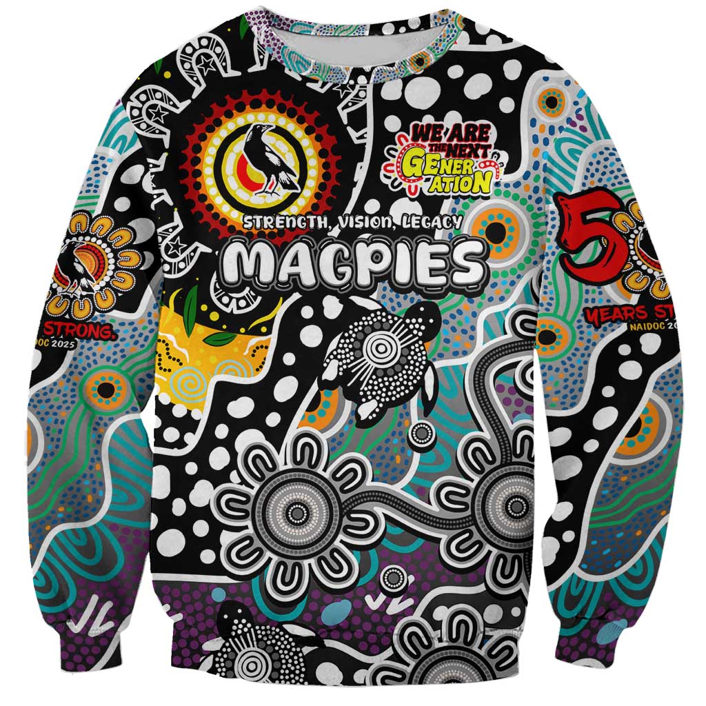 Personalised Magpies AFL Celebrating 50 Years of Naidoc Sweatshirt NAIDOC Week 2025 Aboriginal