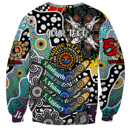 Personalised Magpies AFL Celebrating 50 Years of Naidoc Sweatshirt NAIDOC Week 2025 Aboriginal