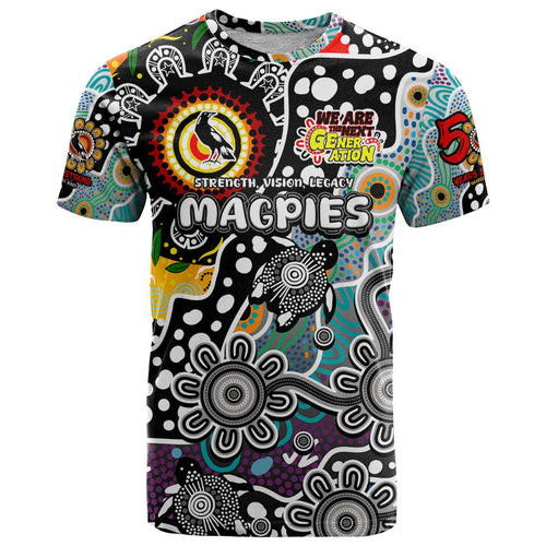 Personalised Magpies AFL Celebrating 50 Years of Naidoc T Shirt NAIDOC Week 2025 Aboriginal