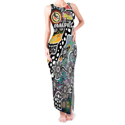 Personalised Magpies AFL Celebrating 50 Years of Naidoc Tank Maxi Dress NAIDOC Week 2025 Aboriginal