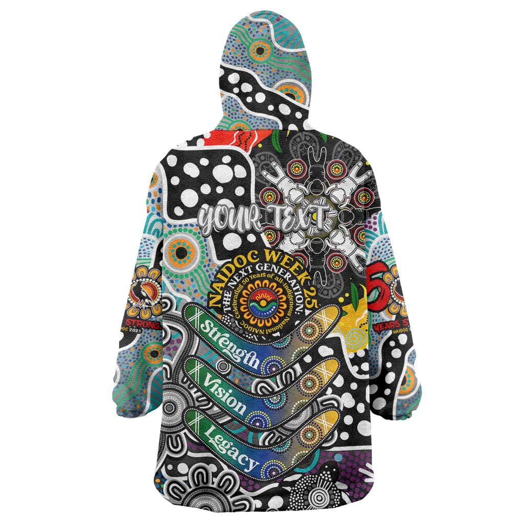 Personalised Magpies AFL Celebrating 50 Years of Naidoc Wearable Blanket Hoodie NAIDOC Week 2025 Aboriginal