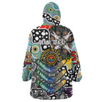 Personalised Magpies AFL Celebrating 50 Years of Naidoc Wearable Blanket Hoodie NAIDOC Week 2025 Aboriginal