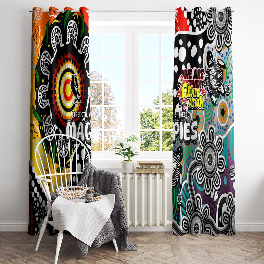 Magpies AFL Celebrating 50 Years of Naidoc Window Curtain NAIDOC Week 2025 Aboriginal
