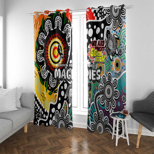 Magpies AFL Celebrating 50 Years of Naidoc Window Curtain NAIDOC Week 2025 Aboriginal