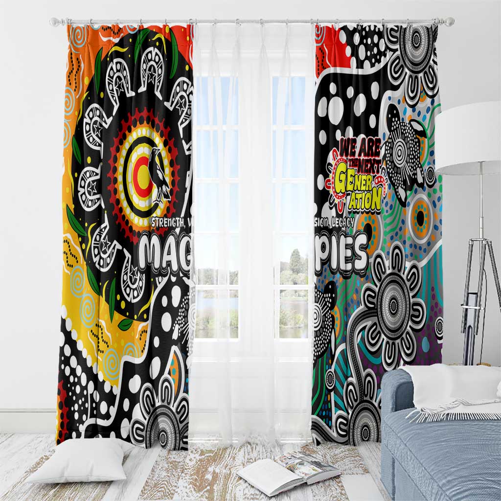 Magpies AFL Celebrating 50 Years of Naidoc Window Curtain NAIDOC Week 2025 Aboriginal