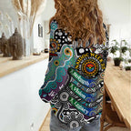 Personalised Magpies AFL Celebrating 50 Years of Naidoc Women Casual Shirt NAIDOC Week 2025 Aboriginal