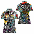 Personalised Magpies AFL Celebrating 50 Years of Naidoc Women Polo Shirt NAIDOC Week 2025 Aboriginal