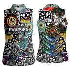 Personalised Magpies AFL Celebrating 50 Years of Naidoc Women Sleeveless Polo Shirt NAIDOC Week 2025 Aboriginal