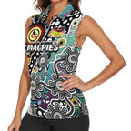 Personalised Magpies AFL Celebrating 50 Years of Naidoc Women Sleeveless Polo Shirt NAIDOC Week 2025 Aboriginal