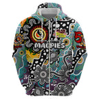 Personalised Magpies AFL Celebrating 50 Years of Naidoc Zip Hoodie NAIDOC Week 2025 Aboriginal