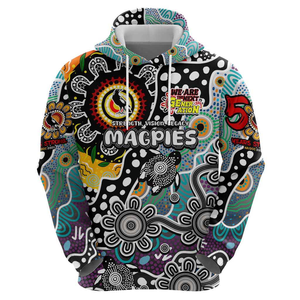 Personalised Magpies AFL Celebrating 50 Years of Naidoc Zip Hoodie NAIDOC Week 2025 Aboriginal